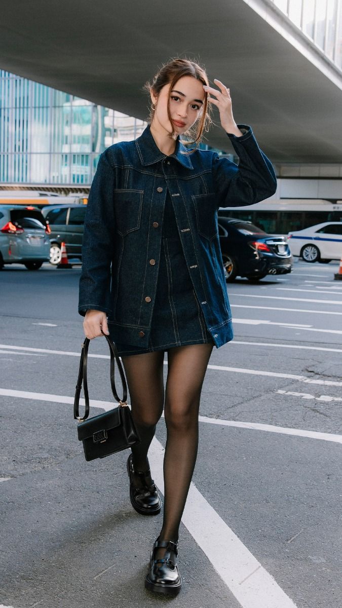 City Chic Denim Noir