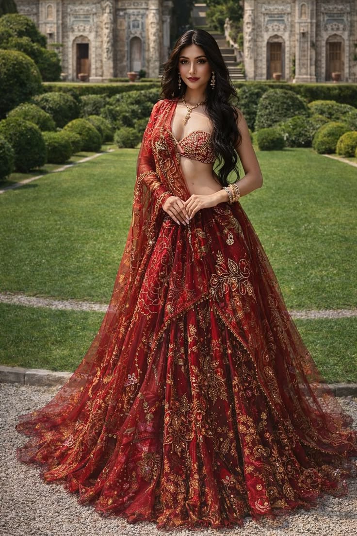 Royal Crimson Lehenga